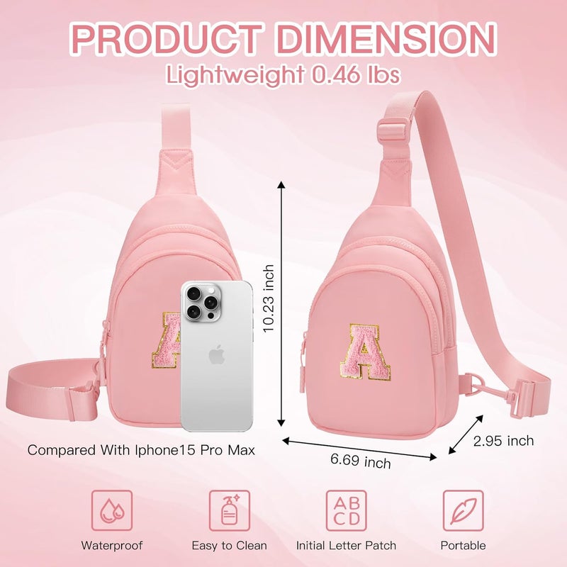 Viverte Small Initial Sling Bag for Girls & Women - Cute Crossbody Fanny Pack Gift - Image 4